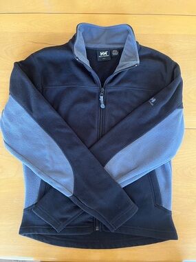 Helly Hansen Black and Gray Full Zip Fleece. Women’s Small.